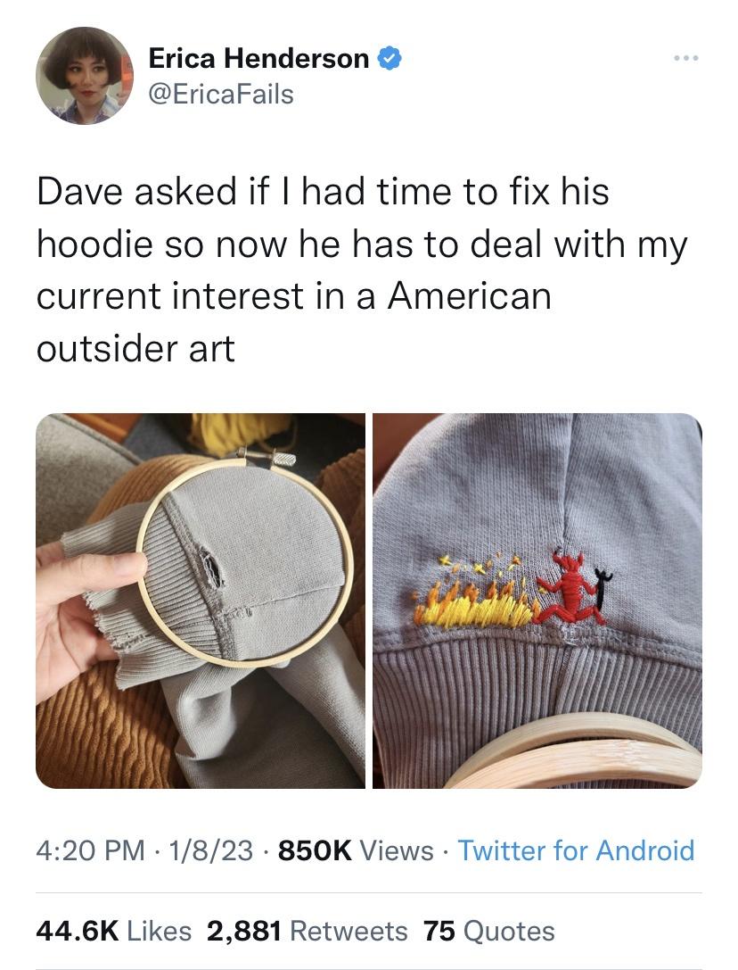 30 Brilliant Tweets Tailored for Your Time-Strapped Moments 26 fix his hoodie - Brilliant Tweets