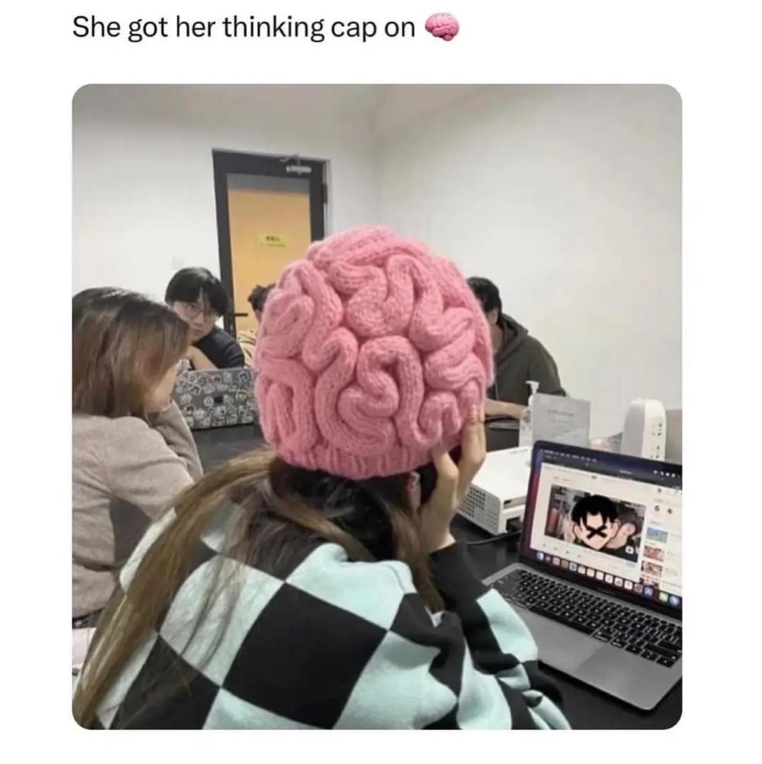 20 Memes that Expose the Comedic Side of Fashion 19 thinking cap on