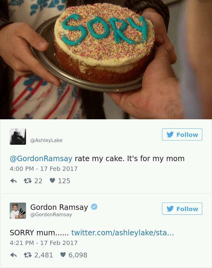 35 Iconic Gordon Ramsay Comments That Destroyed Amateur Chefs 30 Sorry mum