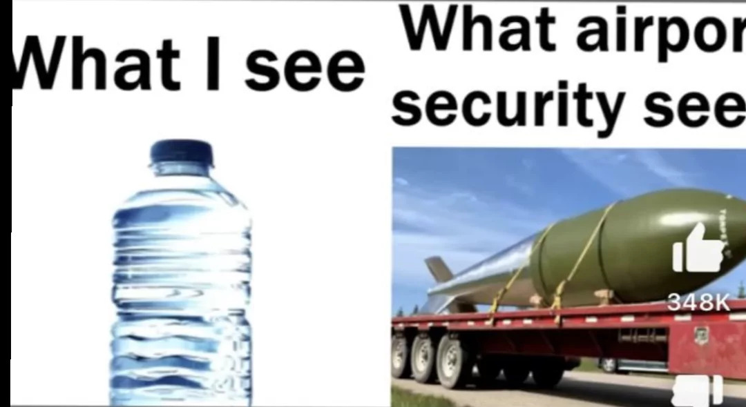20 Water Memes to Dive into this World Water Day 19 What airport security sees - water memes