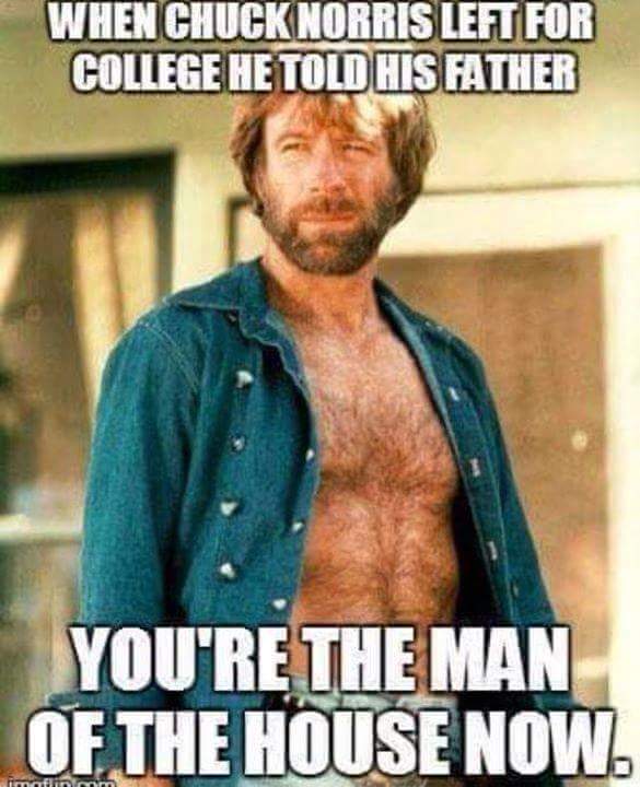 40 Chuck Norris Memes That Will Make You Chuckle 35 When chuck norris left for coolege