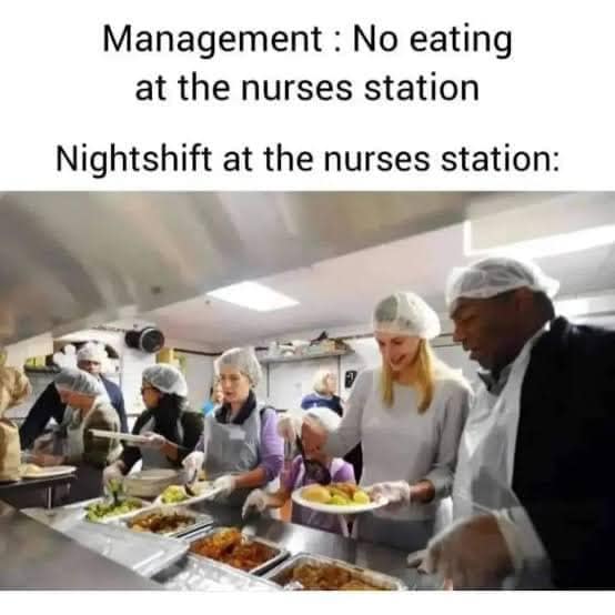 20 Nurse Memes That Inject Laughter into the Daily Medical Drama 10 nightshift at nurses station - Nurse Memes