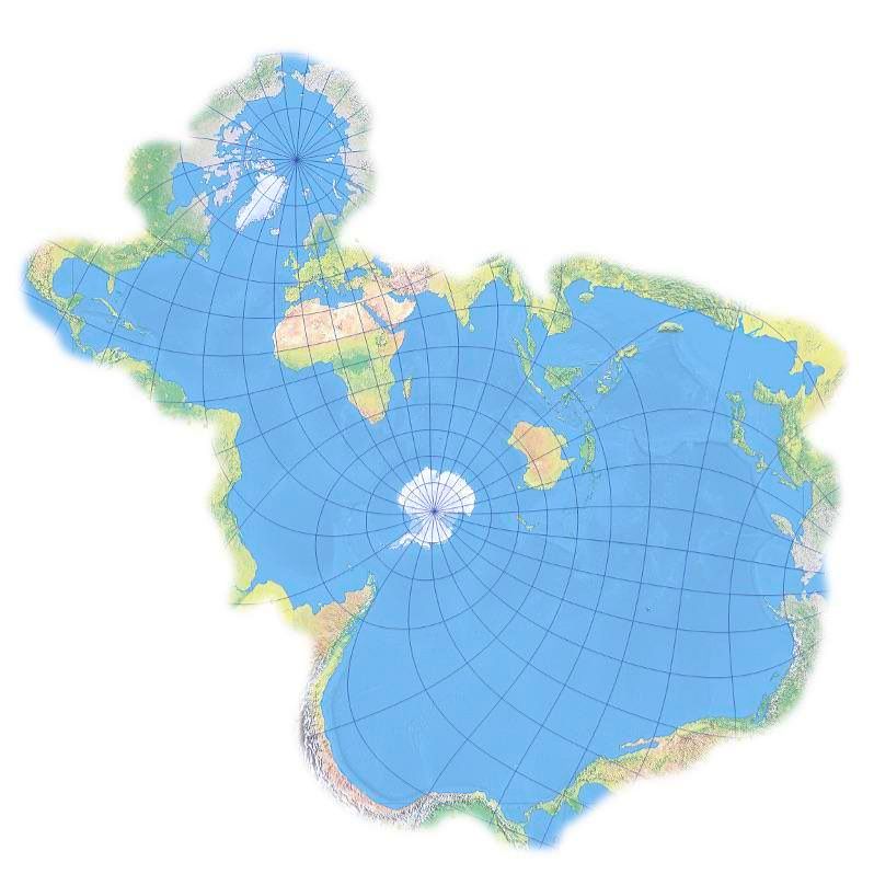 25 Hilarious Treasures from the World of Terrible Maps 22 A map of the world, from a fish's perspective