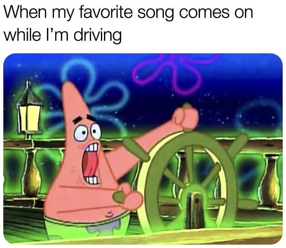 Favorite song comes on