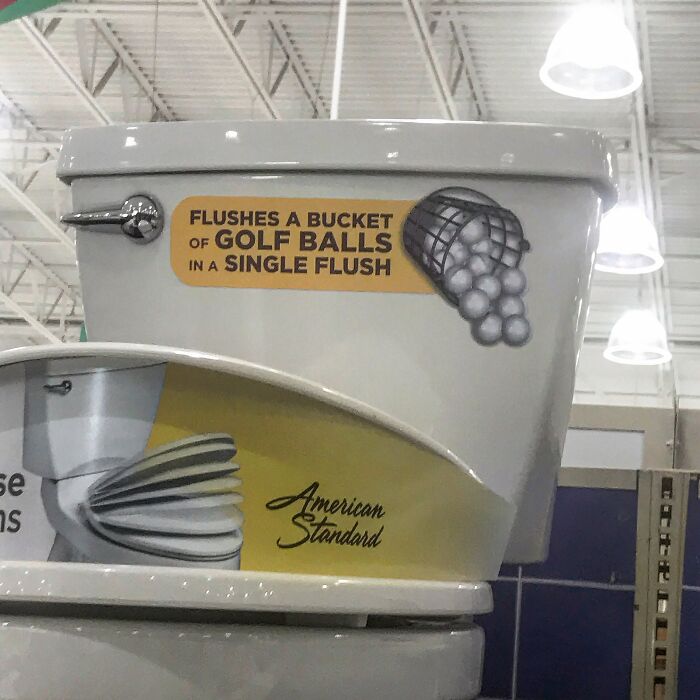 35 Chucklesome Signs That Prove Humor Is Everywhere You Look 10 Flushes a bucket f golf ball - Chucklesome Signs