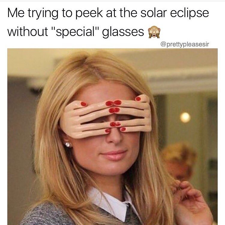 20 Solar Eclipse Memes: When the Moon Photobombs the Sun 12 Me trying to peep at solar eclipse - solar eclipse memes