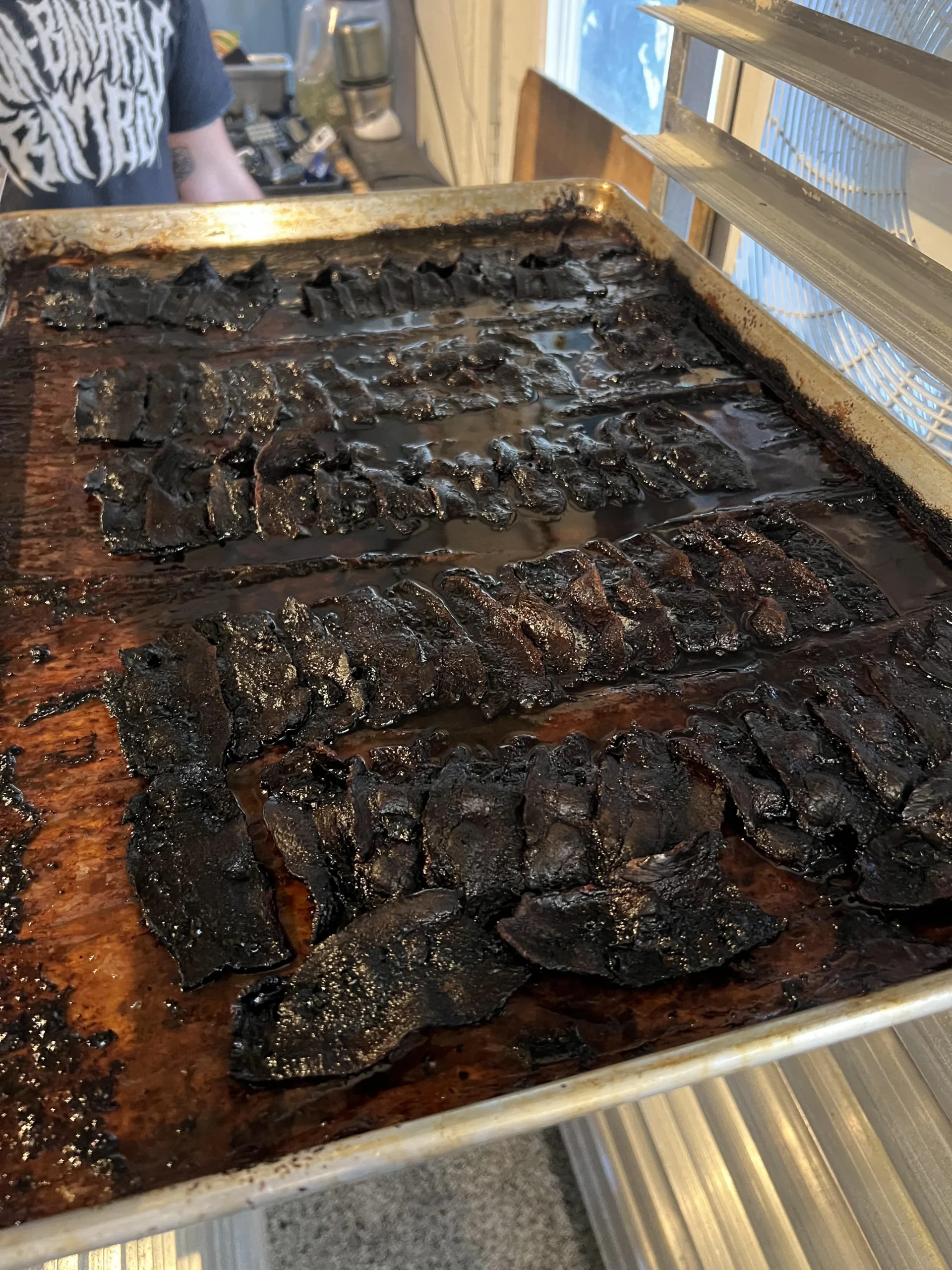 20 Epic Cooking Fails That Tested the Limits of Edibility 3 Bacon forgotten in oven at work - cooking fails