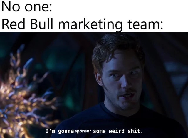 25 Marketing Memes to Celebrate World Marketing Day 15 Redbull marketing team - Marketing Memes