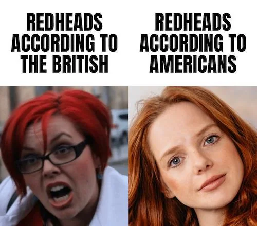 20 Redhead Memes to Celebrate World Redhead Day with Laughter 10 Redheads according to british - Redhead Memes