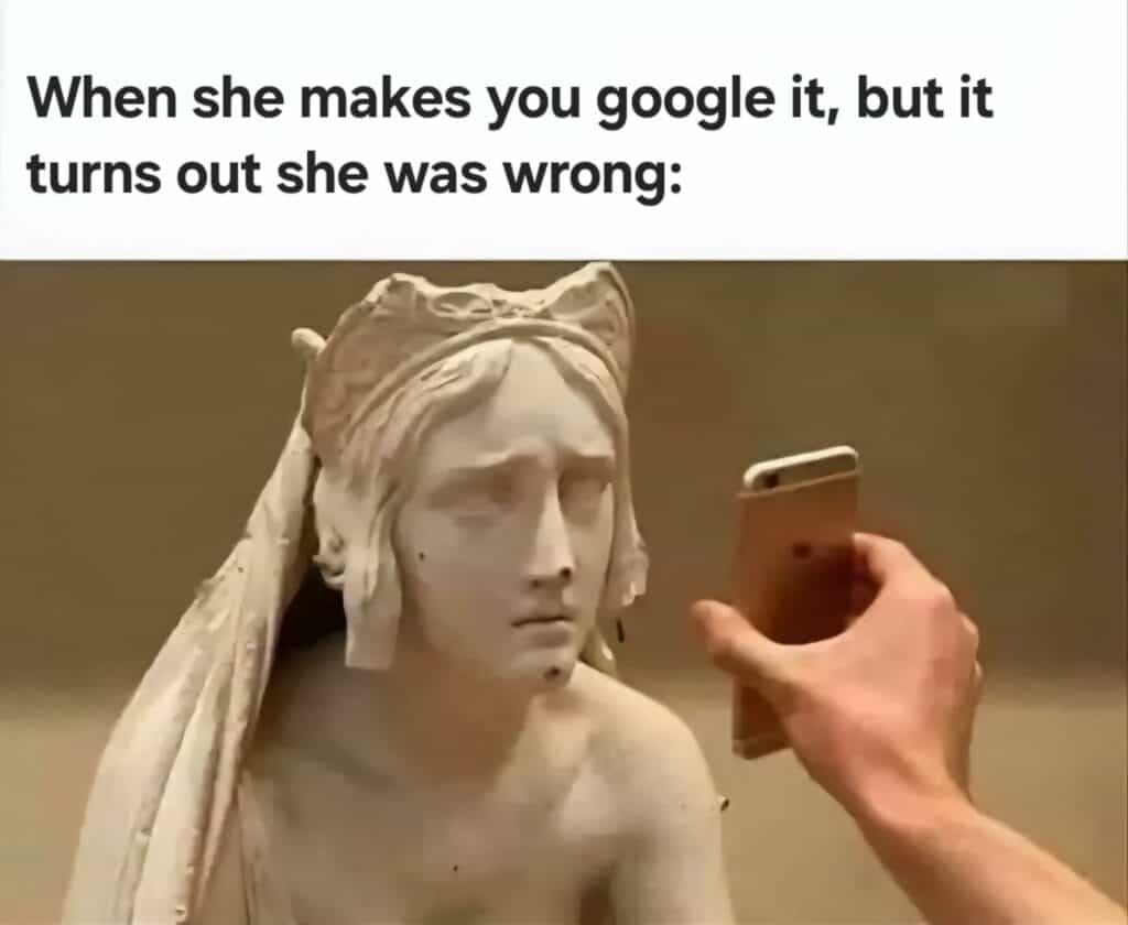 When she makes you google it