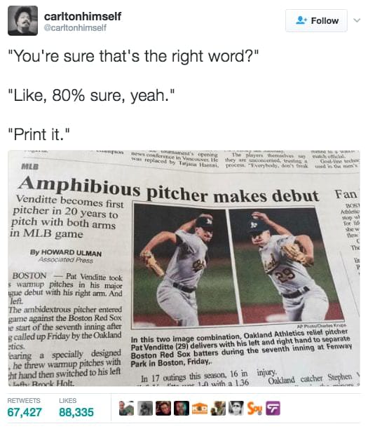 30 Stupid Memes That Deserve An Eye Roll 26 Amphibious pitcher