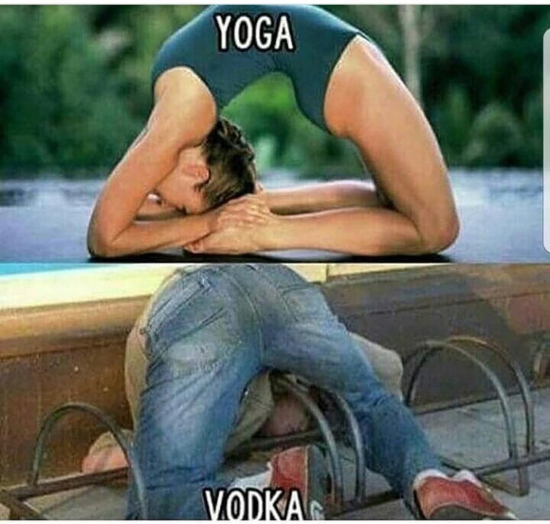22 Yoga vs Vodka Memes That Prove Flexibility Isn't Just For Yogis! 21 Blue costume