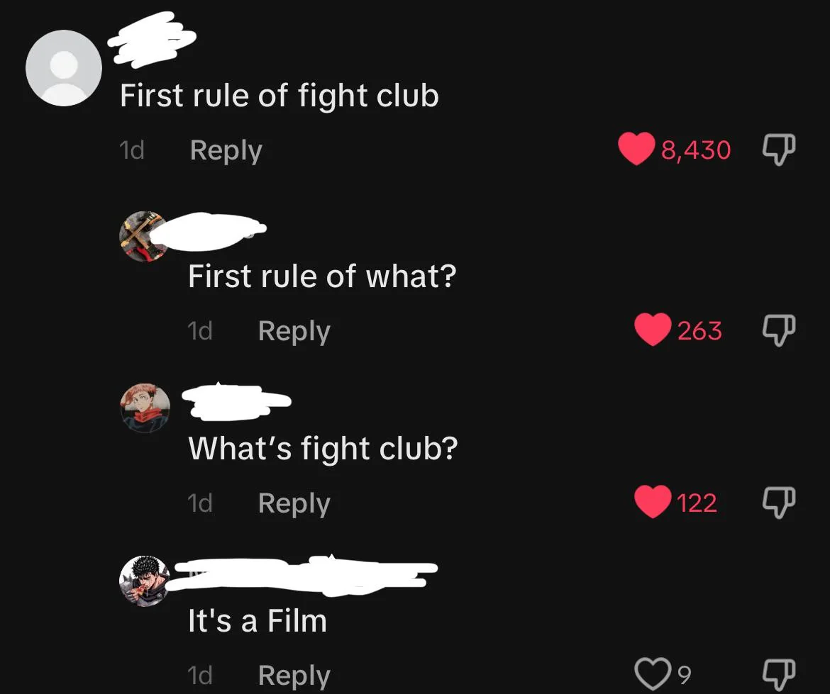 55 People Who Completely Missed The Joke 52 Forgot the first rule of Fight Club