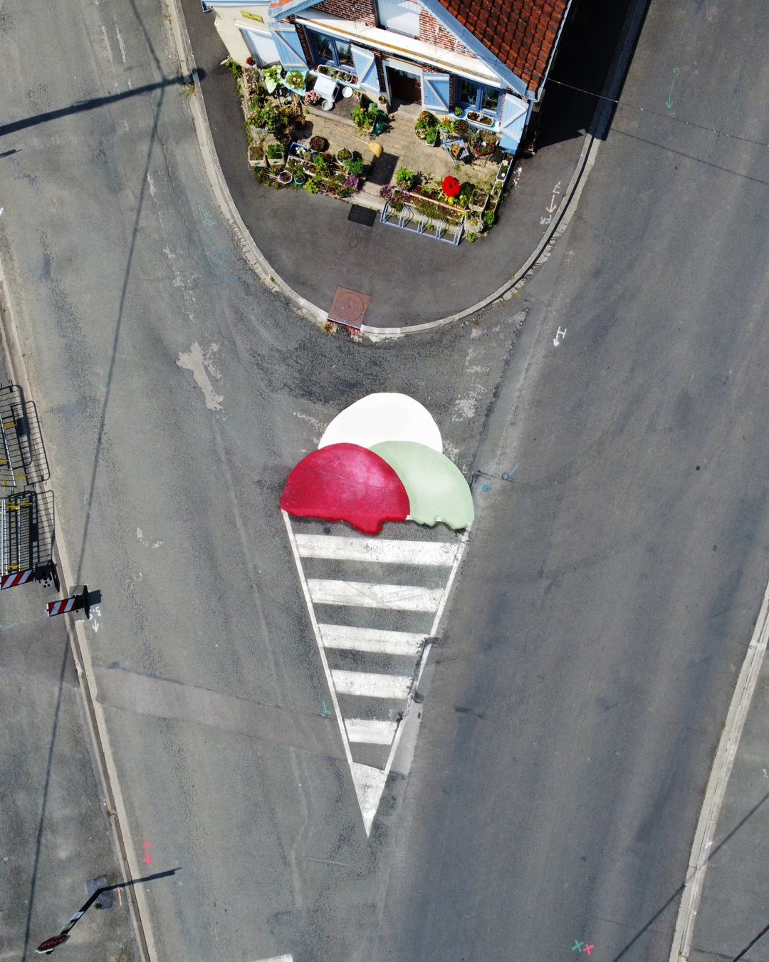 30 Ordinary Streets Turned Into Hilarious Street Art Canvases By Oakoak 28 Ice cream