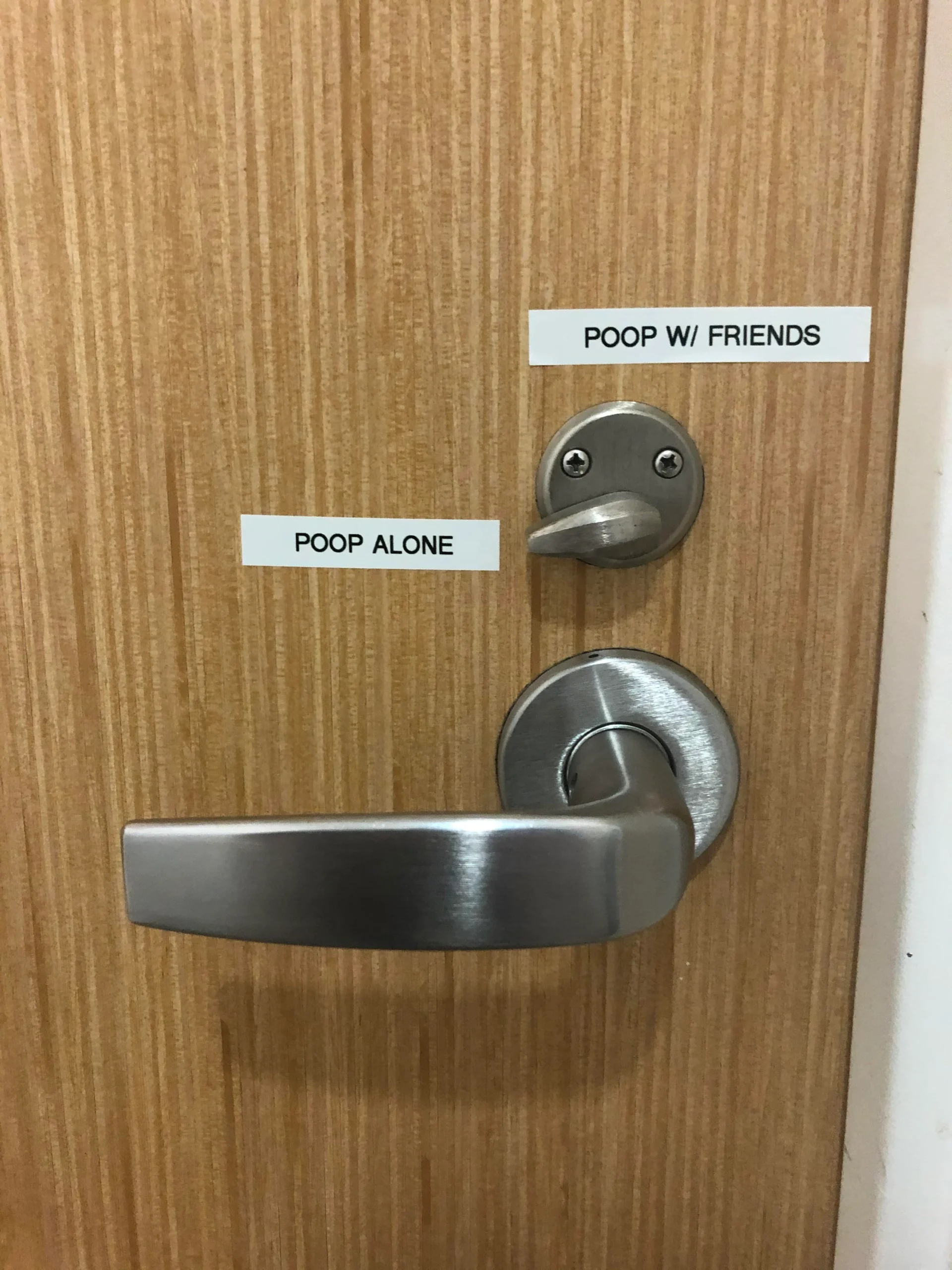 25 Times Bathroom Humor Turned Ordinary Bathrooms into Comedy Gold 17 The locks in the bathroom at my work - Bathroom Humor