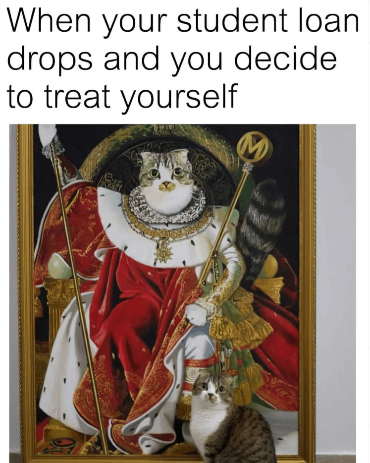 20 Hilarious Art Memes That Paint a Picture of Laughter 14 When your student loan drops - Hilarious Art Memes