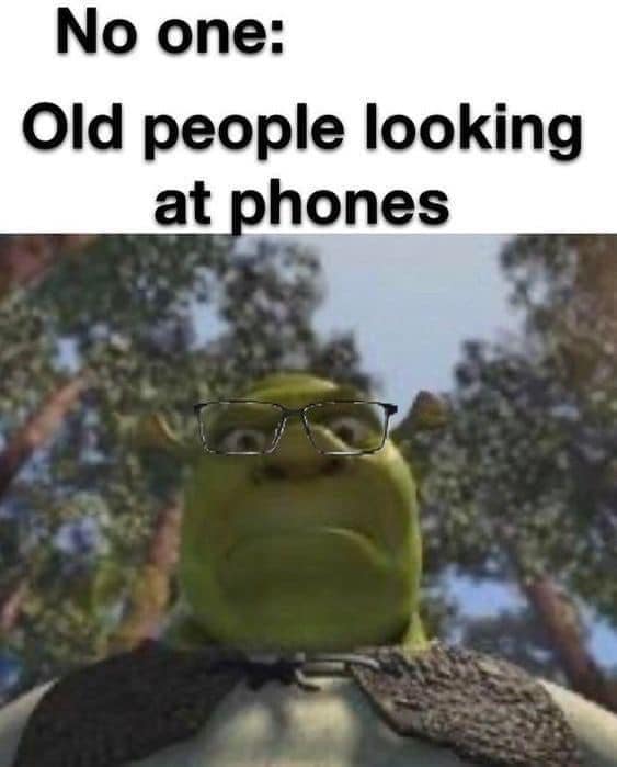 30 Hysterical Memes to Make You Laugh Until You Need a Nap 12 old people looking at iphones - Hysterical Memes