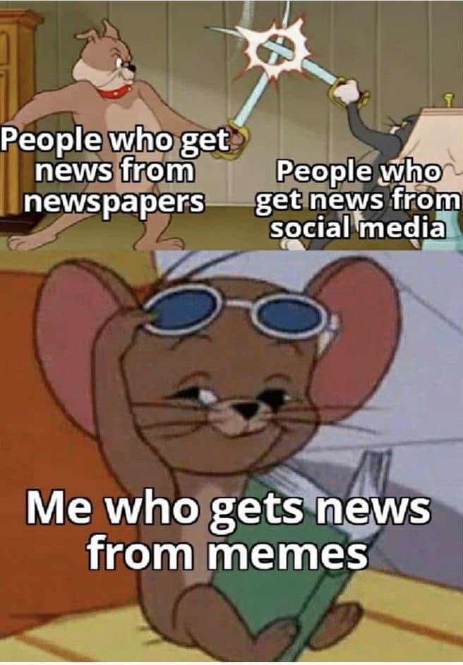 people who get news from newspaper