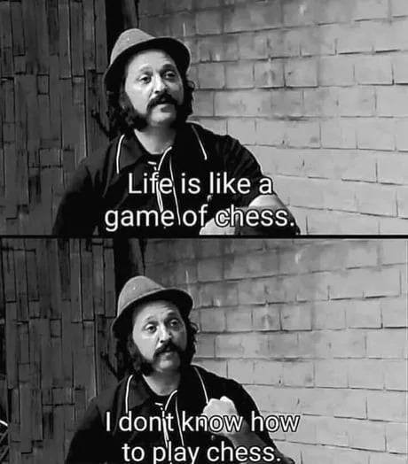 20 Funny Chess Memes to Celebrate World Chess Day 8 Life is like a game of chess - Funny Chess Memes