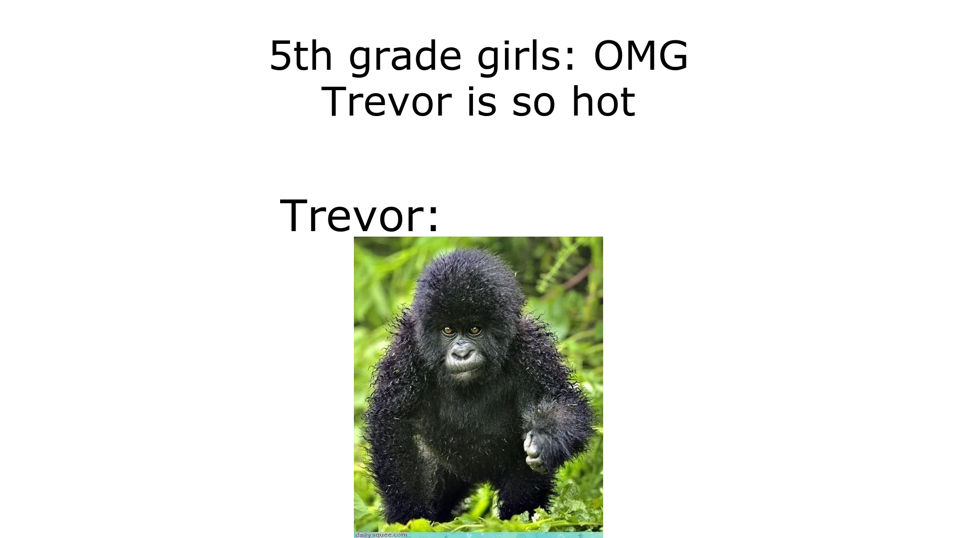 20 Chimpanzee Memes to Celebrate World Chimpanzee Day 17 Trevor is so hot - Chimpanzee Memes