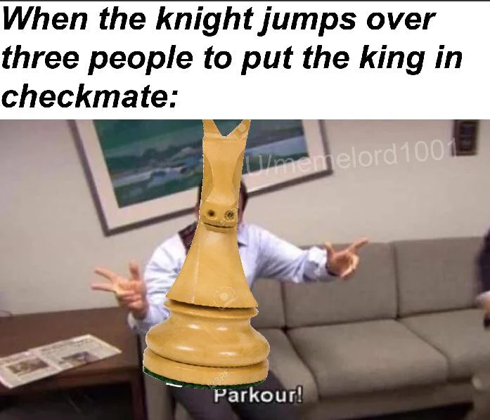 20 Funny Chess Memes to Celebrate World Chess Day 16 When the knight jums over - Funny Chess Memes