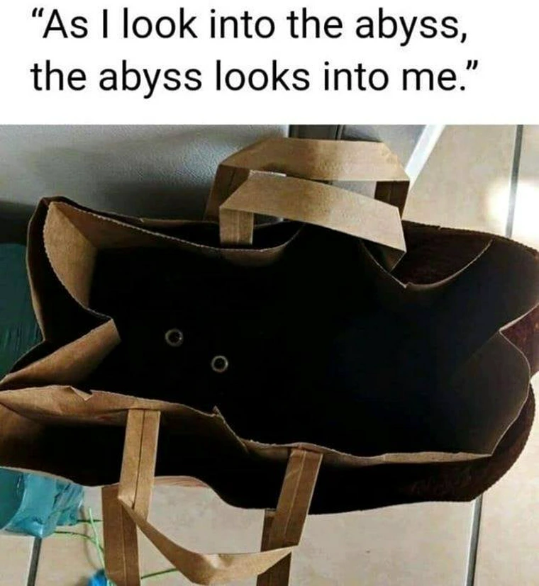 As i look into abyss