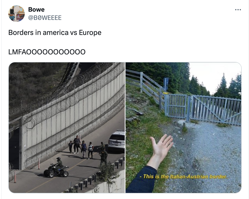 20 US vs Europe Tweets That Highlight the Funniest Differences 6 Borders in america vs Europe - US vs Europe Tweets