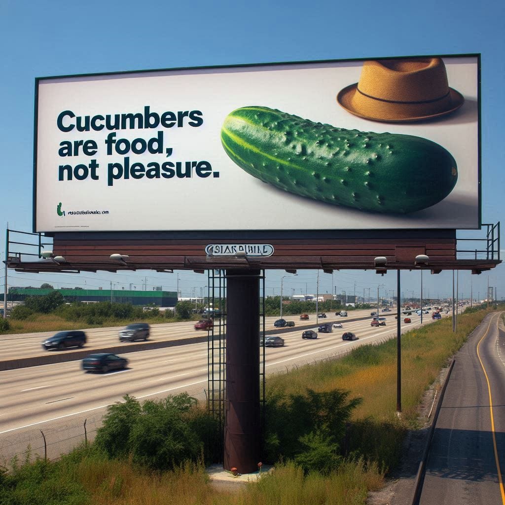 35 Baffling Signs That Seem to Have Been Written by Aliens 6 Cucumbers are food - Baffling Signs