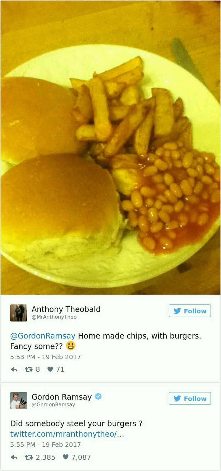 35 Iconic Gordon Ramsay Comments That Destroyed Amateur Chefs 8 home made chips with burgers - gordon Ramsay comments