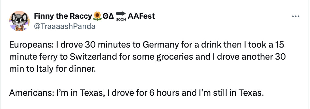20 US vs Europe Tweets That Highlight the Funniest Differences 10 I drove 30 minutes to Germany for a drink - US vs Europe Tweets