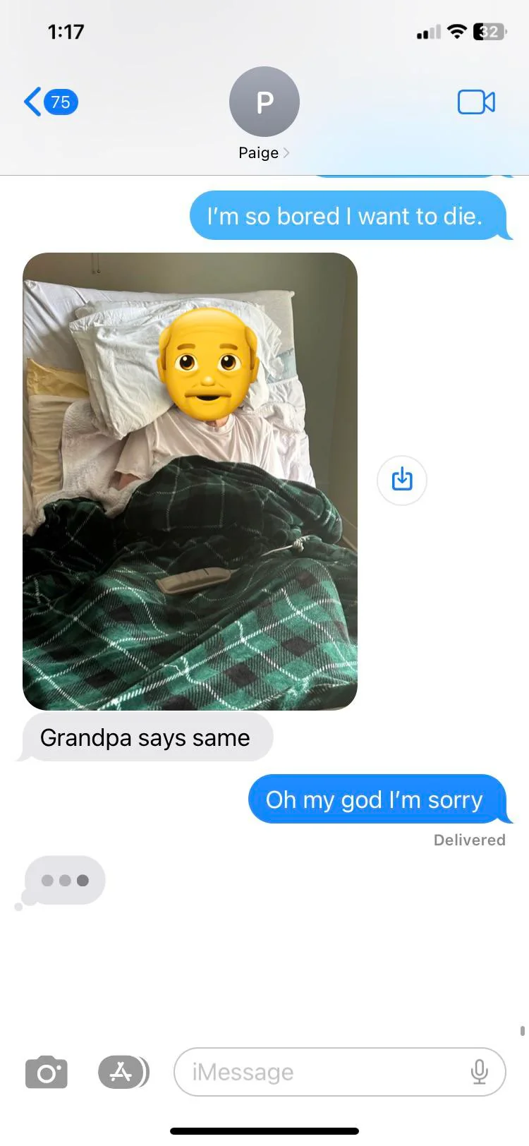 23 Funny Awkward Texts That Will Make You Cringe for Days 7 Im so bored - Funny Awkward