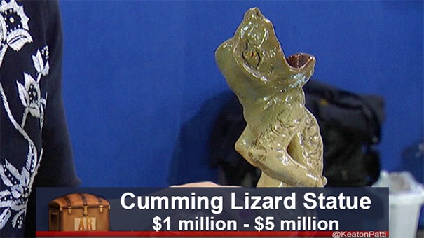 20 Memes So Rare, They Should Be in a Museum 12 Lizard statue