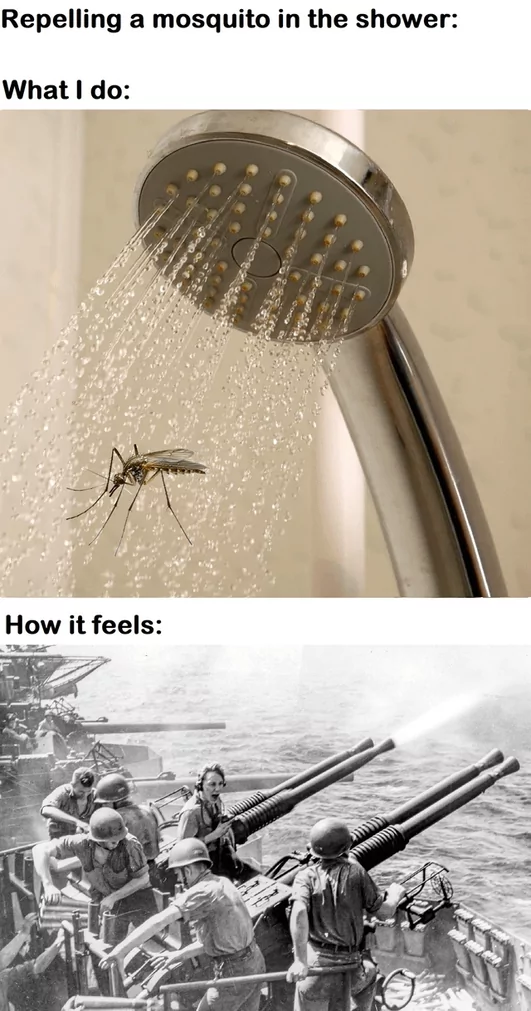 Repelling mosquito in shower