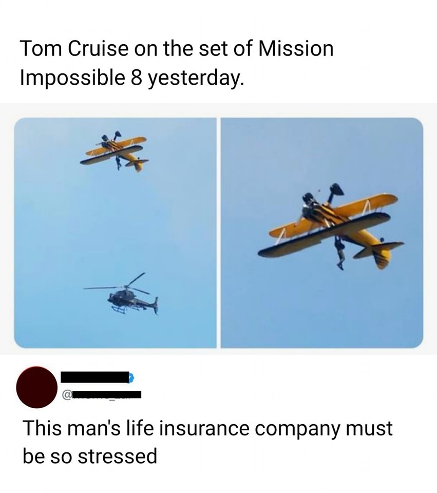 35 Epic Comments That Completely Overshadowed the Original Post 24 Tom cruise on the set of mission impossible - Epic Comments