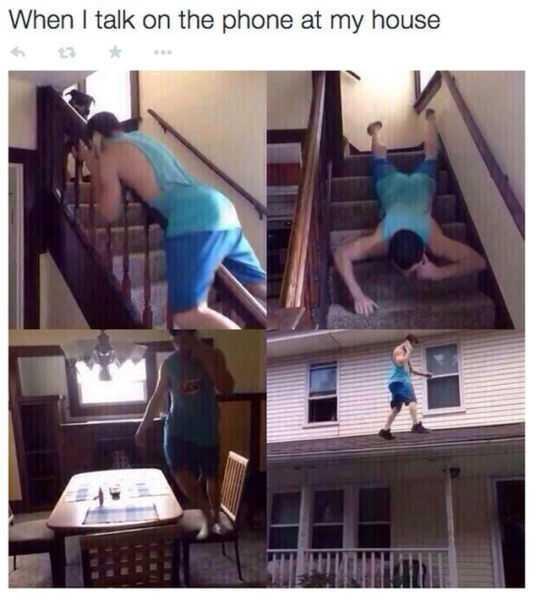 When I talk on the phone - Relatable Memes