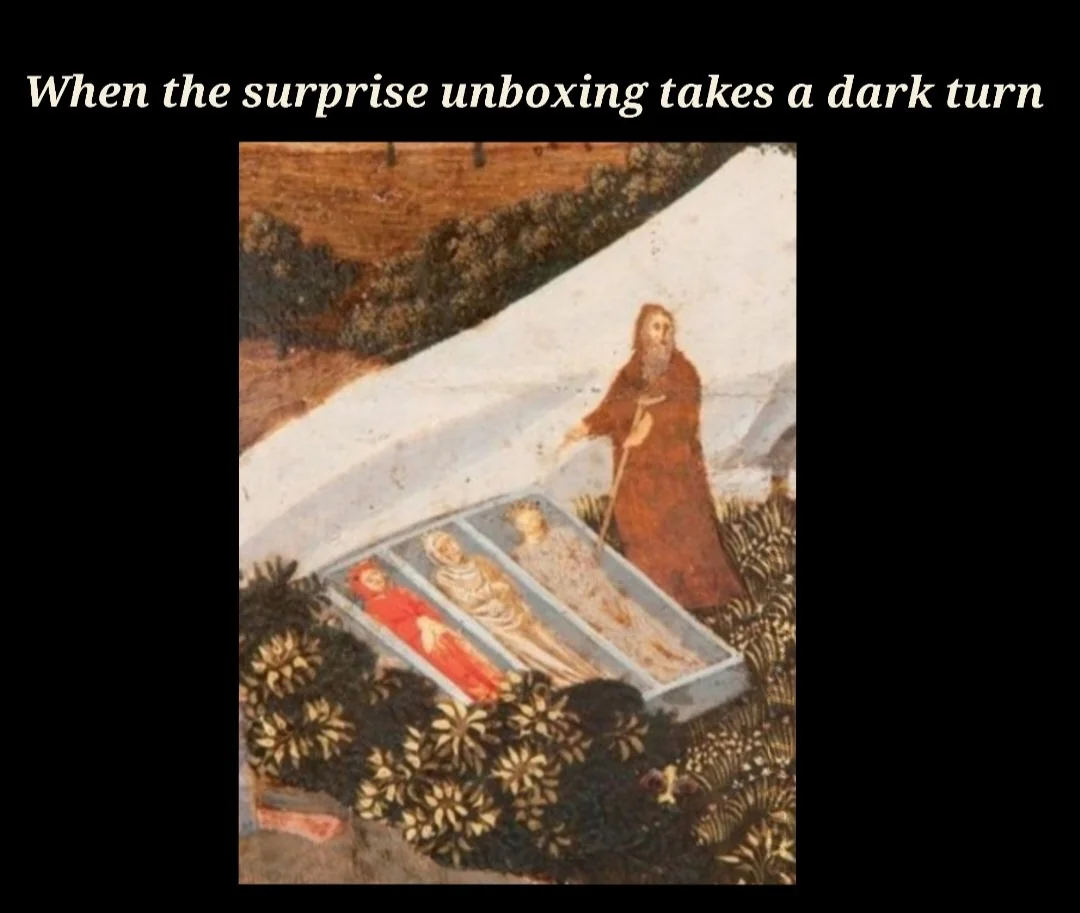 35 Painting Memes That Will Make You Brush Into Laughter 15 When the surprize unboxing takes a dark turn - painting memes