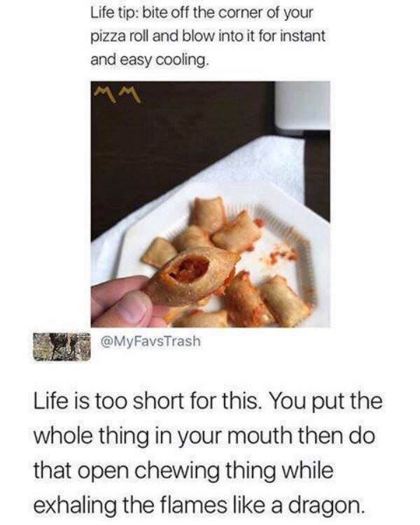 25 Mind Numbing Memes That'll Leave You Stunned 6 eating pizza roll
