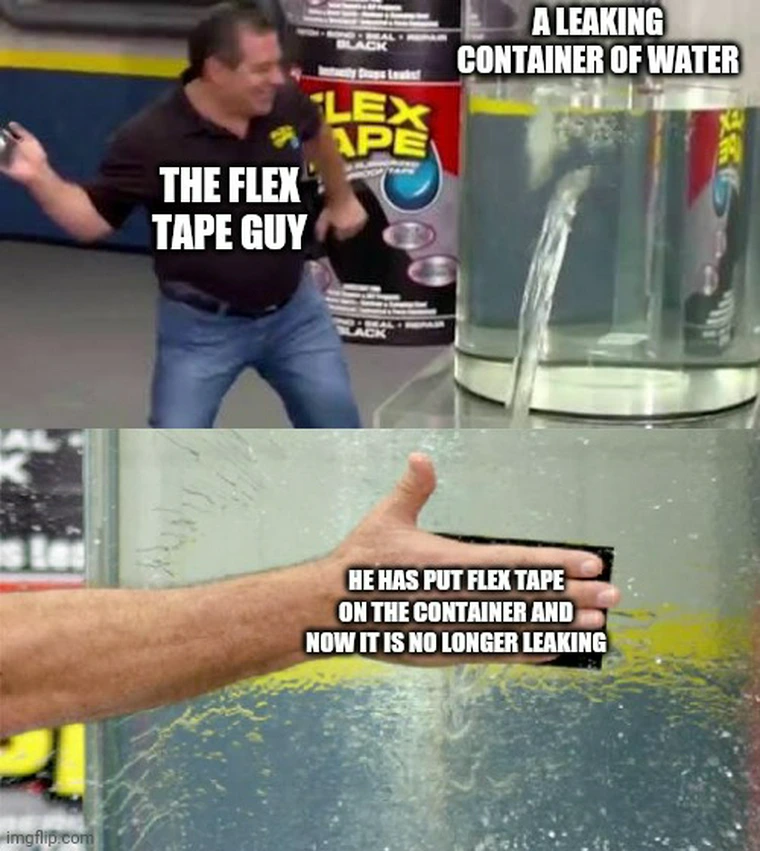 A Mountain Of Random Memes For Bored Brains 27 flex tape guy