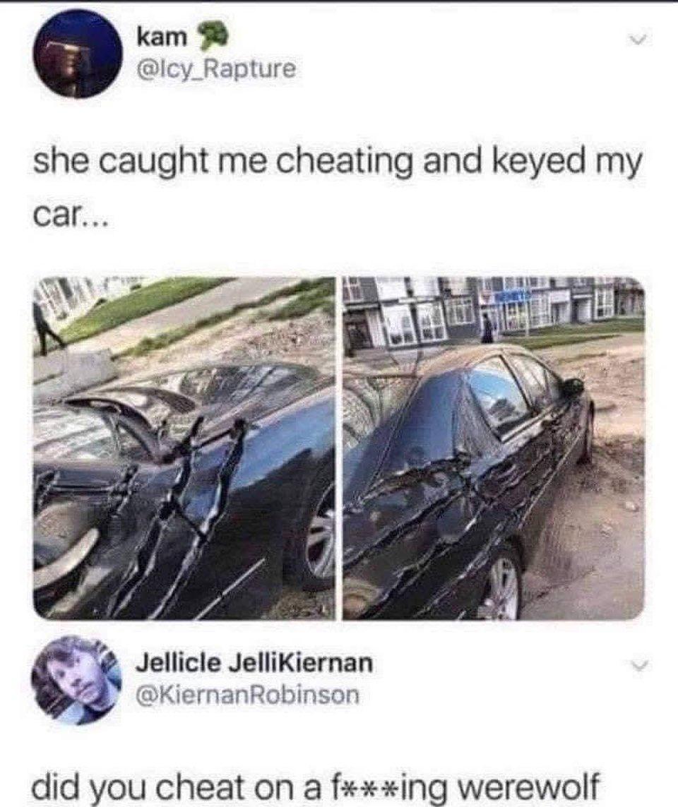 30 Funniest Memes That Will Make You Question Everything 11 She keyed my car - funniest memes