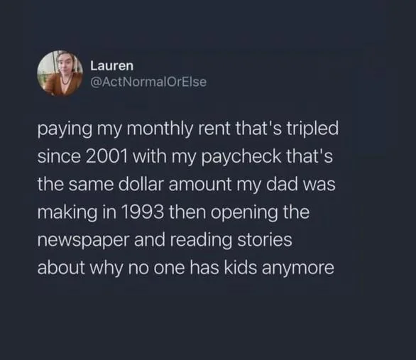 20 Harsh Realities from the 'Lost Generation' That Are Tough to Swallow 15 paying monthly rent - Harsh Realities