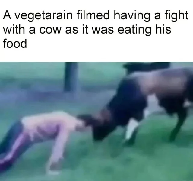 35 Udderly Entertaining Cow Memes That Will Make Your Day Moo-velous! 33 A vegetarian filmed