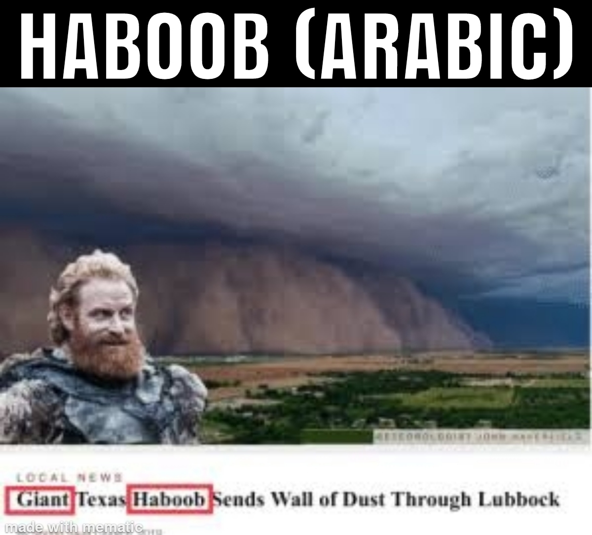 A violent sandstorm - funny foreign words