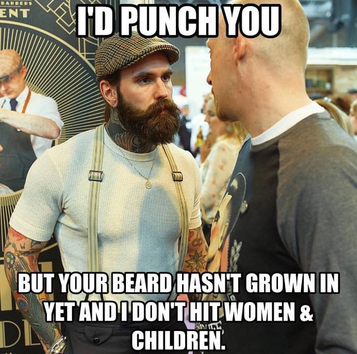 20 Beard Memes to Celebrate Facial Hair on World Beard Day 6 Id punch you - Beard Memes