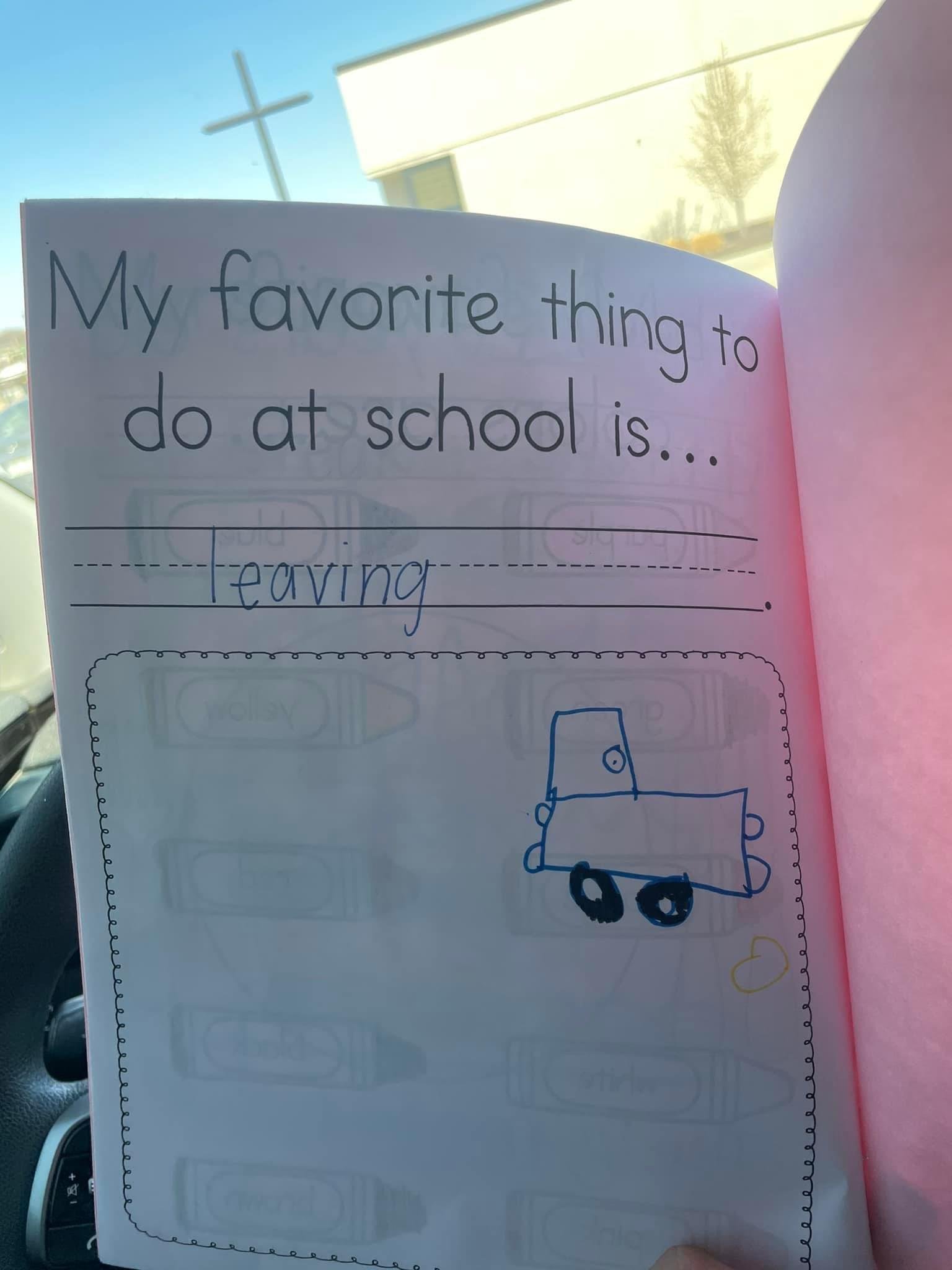 Kiddos favorite thing about school…  - Kids’ Homework