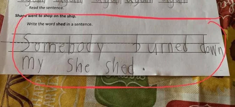 My friend’s daughter’s homework.  - Kids’ Homework