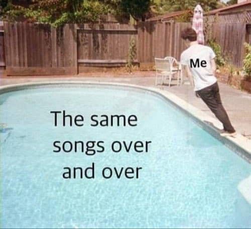 24 Classic Introvert Memes That Celebrate the Art of the Social Escape 14 Same songs over and over - Classic Introvert Memes