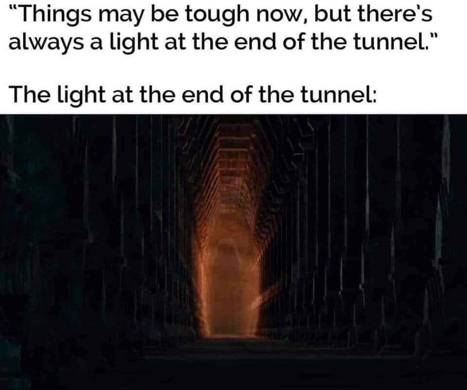 25 LOTR Memes That Will Make You Giggle Like Gollum with the Precious 23 The light at the end of tunnel