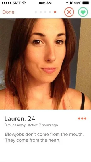 These Unusual Tinder Bios Will Make You Swipe Right Every Time 9 They come from the heart - unusual tinder bios