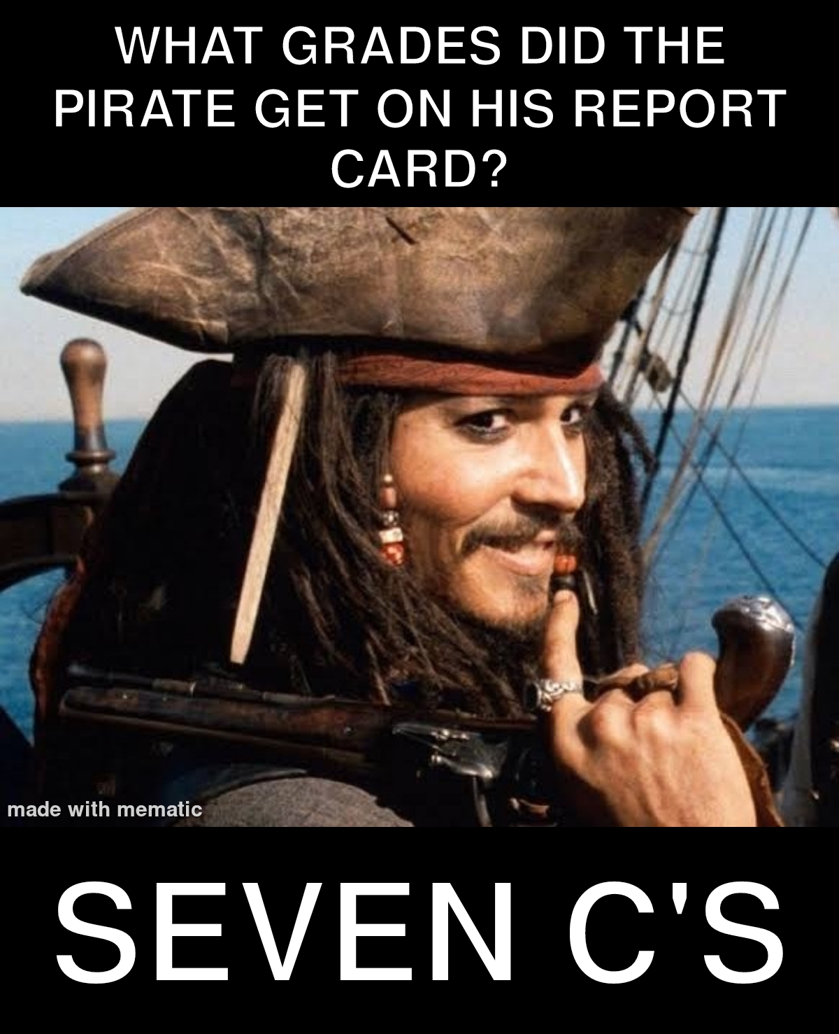 30 Bad Jokes That Are So Bad They're Actually Funny 11 what grades did the pirate get on his report card