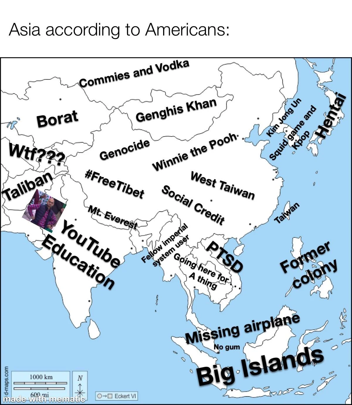 20 Geography Memes That Prove the World Is Flat… Out Hilarious! 2 Asia according to americans - Geography Memes
